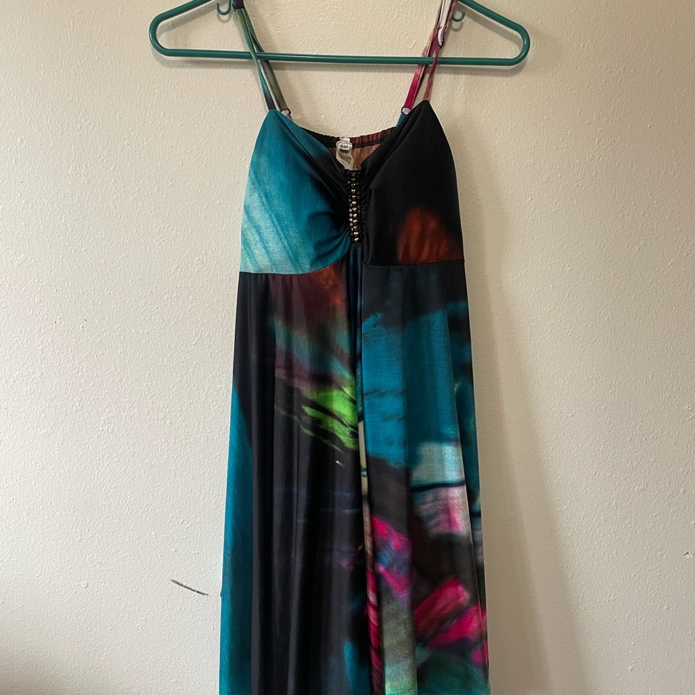 Colorful Tie-Dye Maxi Dress